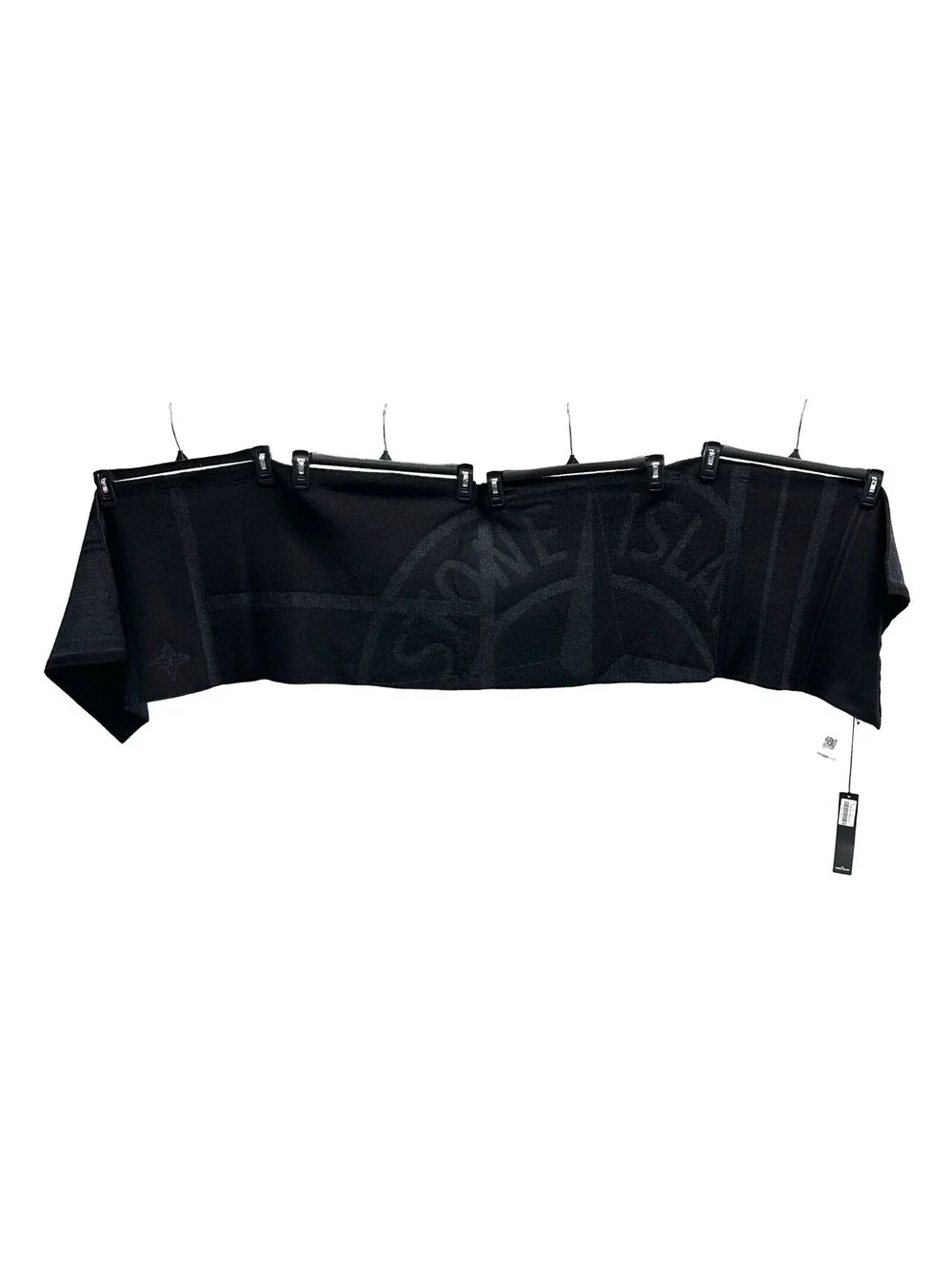 NEW Stone Island Black/Gray Wool Blend Scarf